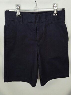 Boys Flat Front Shorts(Navy Blue)